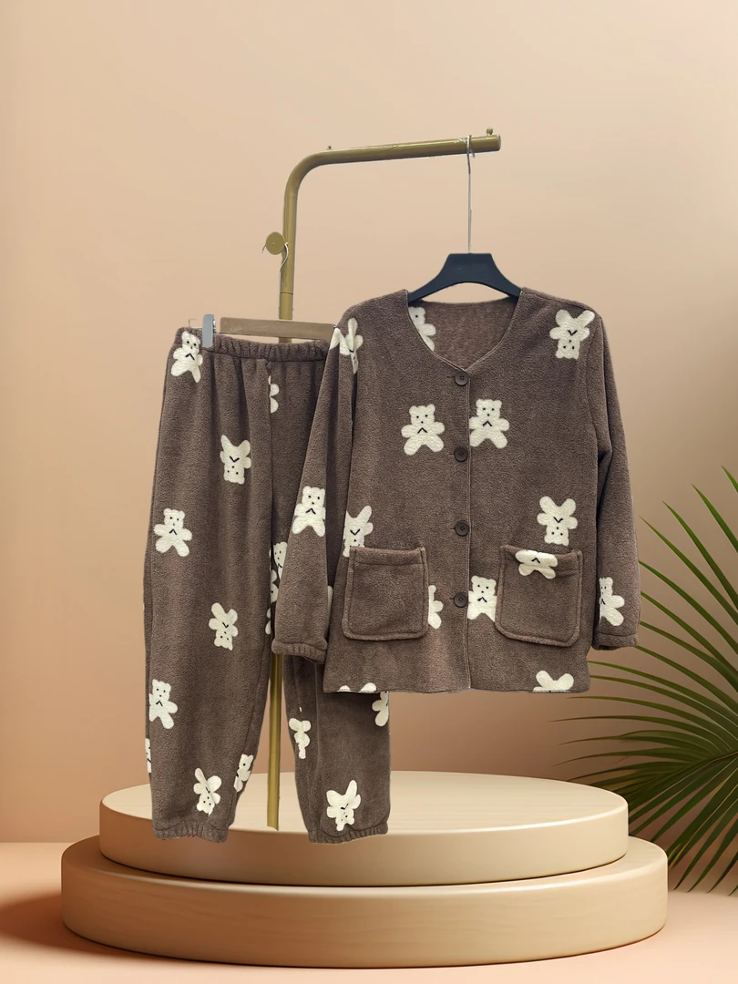 新款大码冬季时尚潮流休闲舒适家居服女（24168）