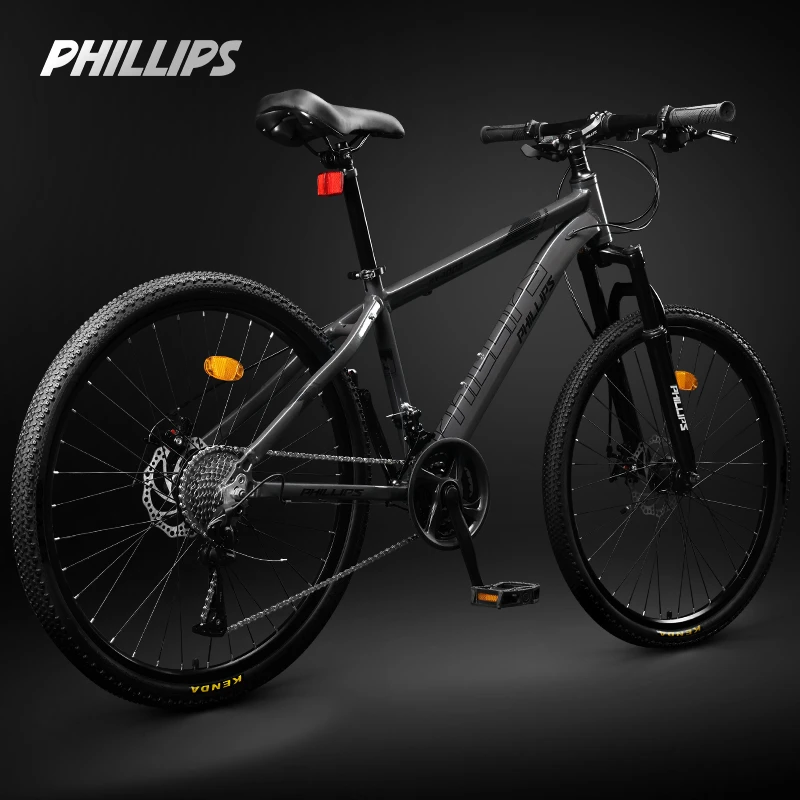 菲利普铝合金山地自行车越野减震变速赛车学生男女通勤单车GX1008