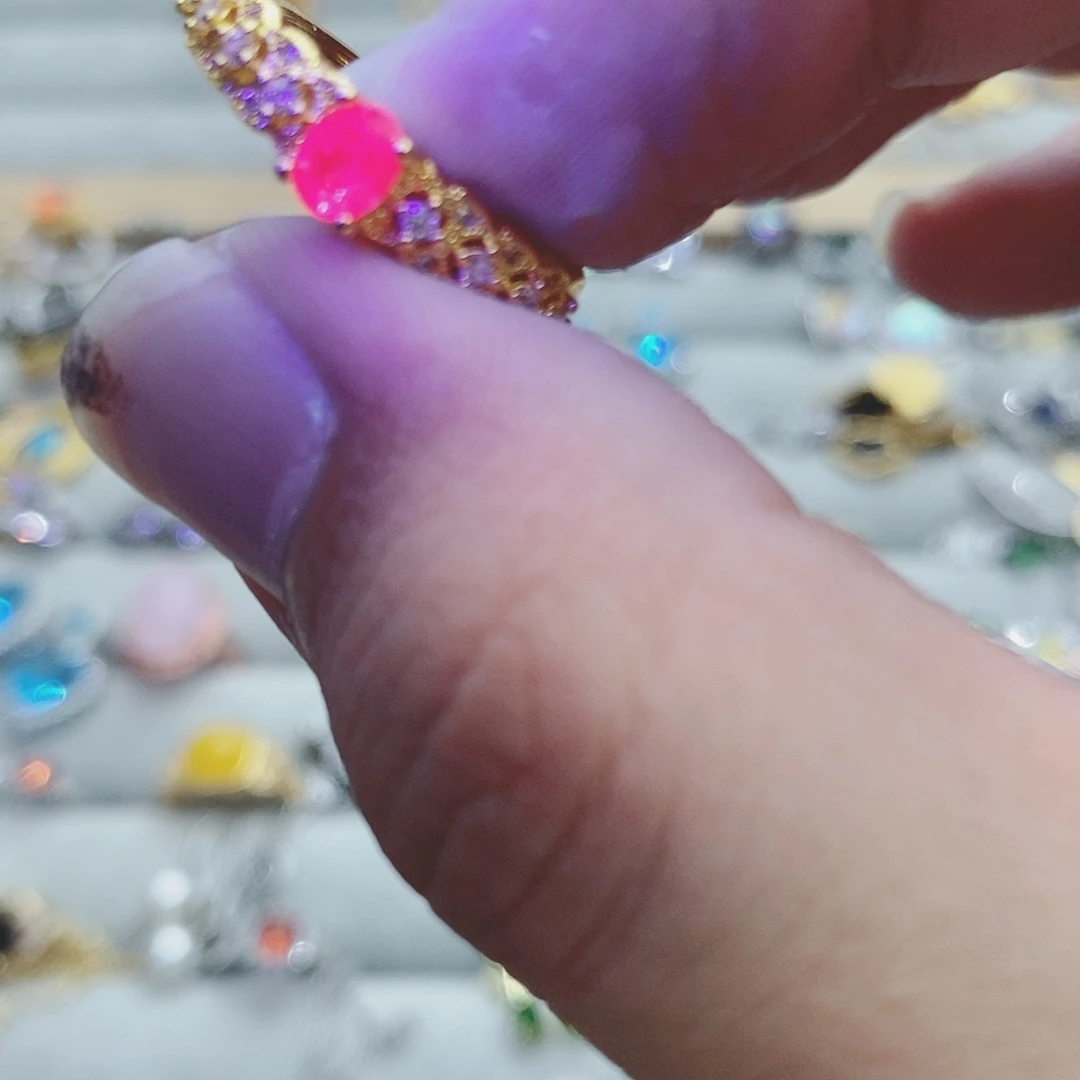 【闪购商品】水晶戒指银S925镶嵌