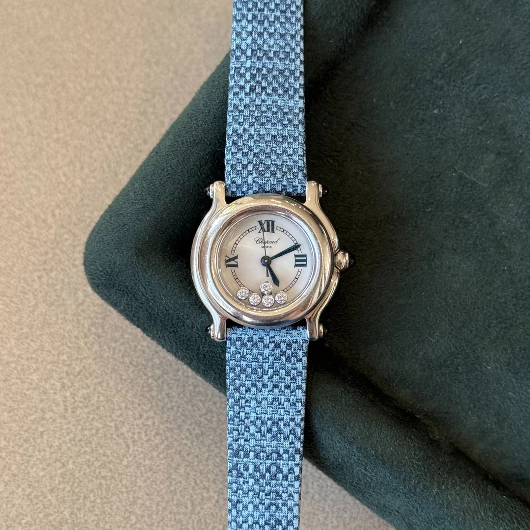 95新 Chopard/萧邦 快乐钻/五钻/石英/女表气质女士简约贝母盘