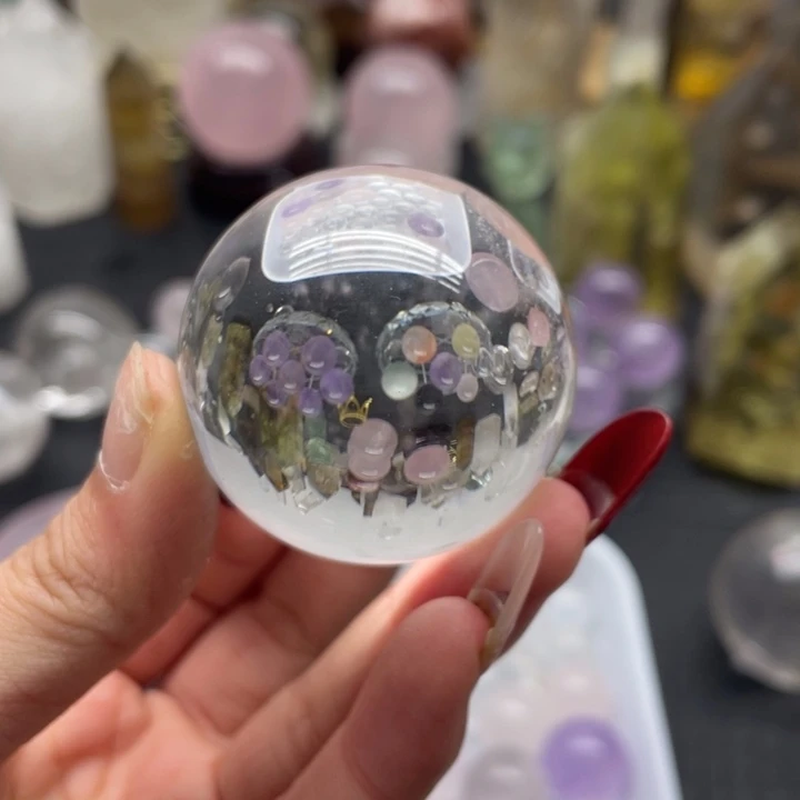 水晶44未镶嵌天**智白水球