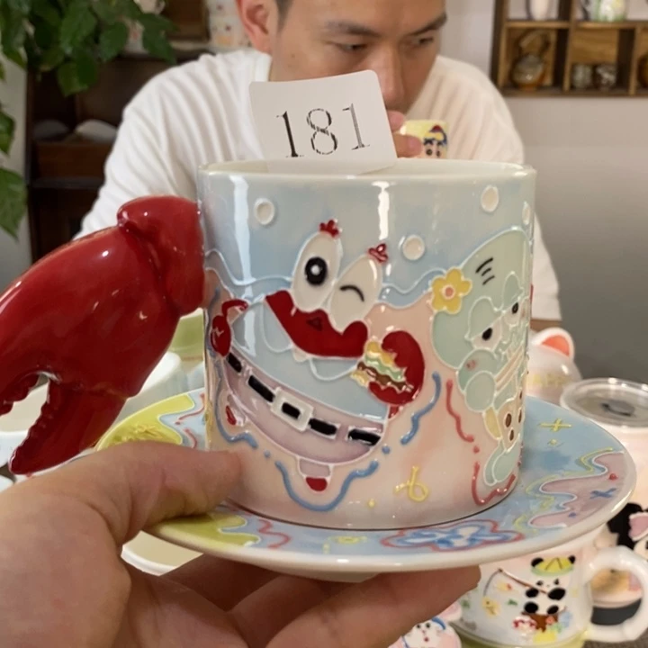 瓷片景德镇釉下彩手绘