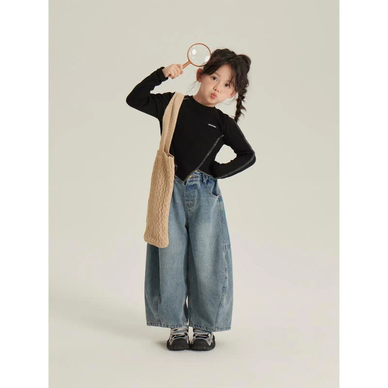 女童秋装套装2025洋气针织上衣女童不规则个性百搭上衣裤子两件套