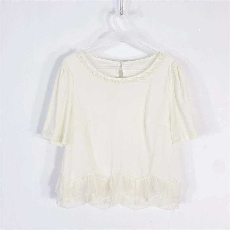 【77衣橱】ED4225精品女装上衣短袖T恤气质轻奢【红人上新】