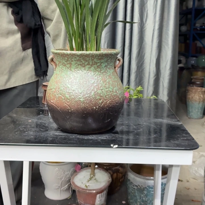 17×21 -粗陶花盆有孔-买买买