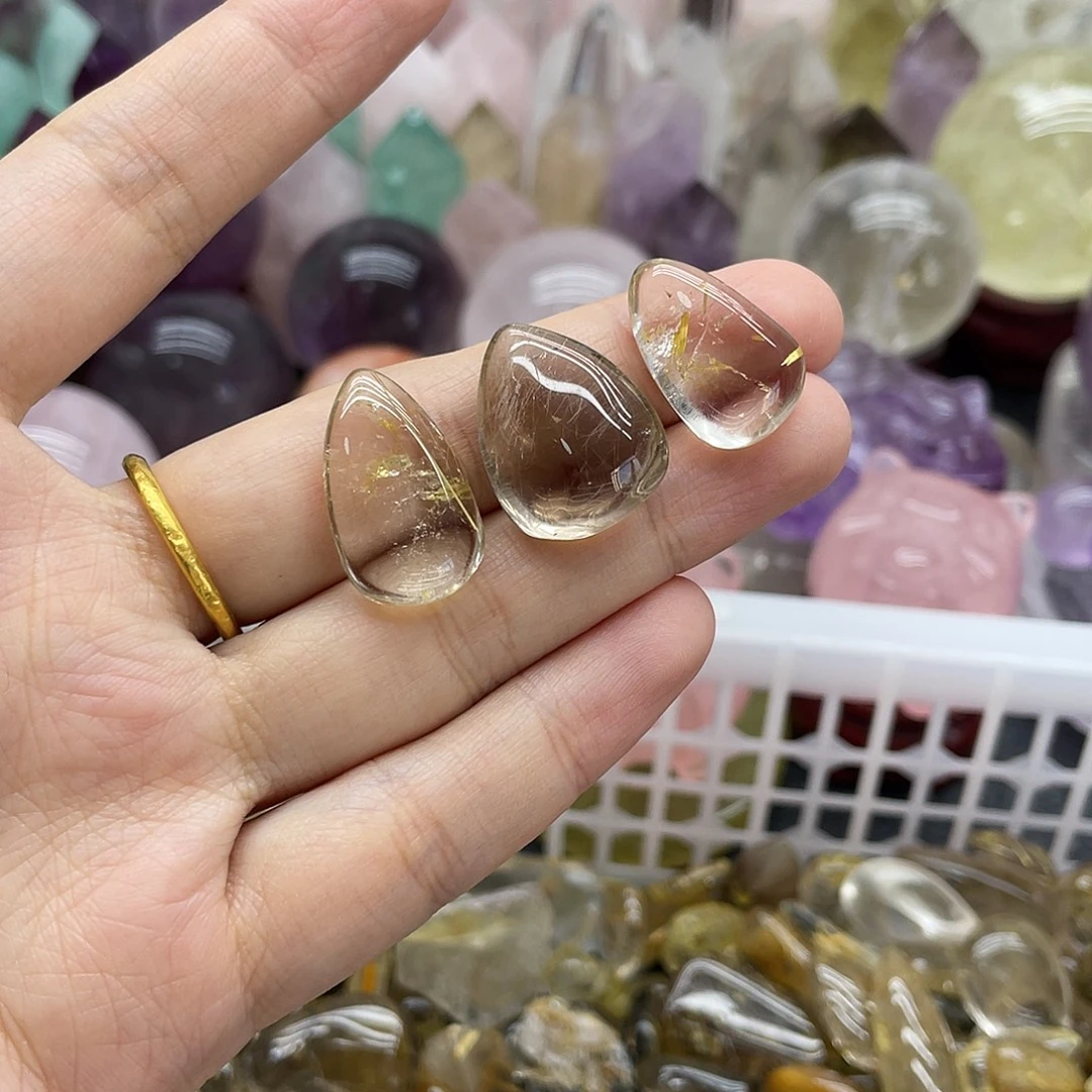 水晶未镶嵌珠宝半成品53水滴