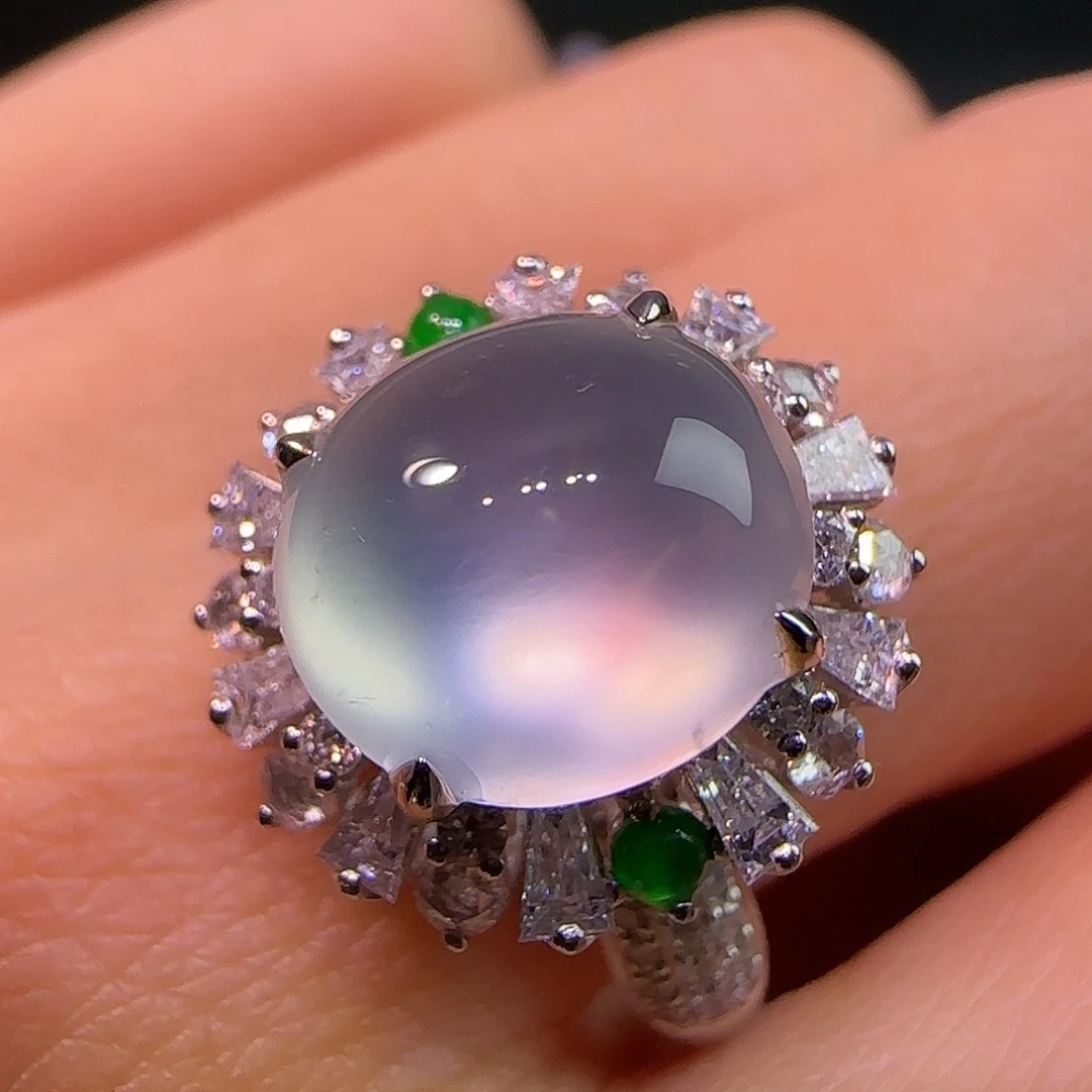 翡翠18K金镶嵌戒指