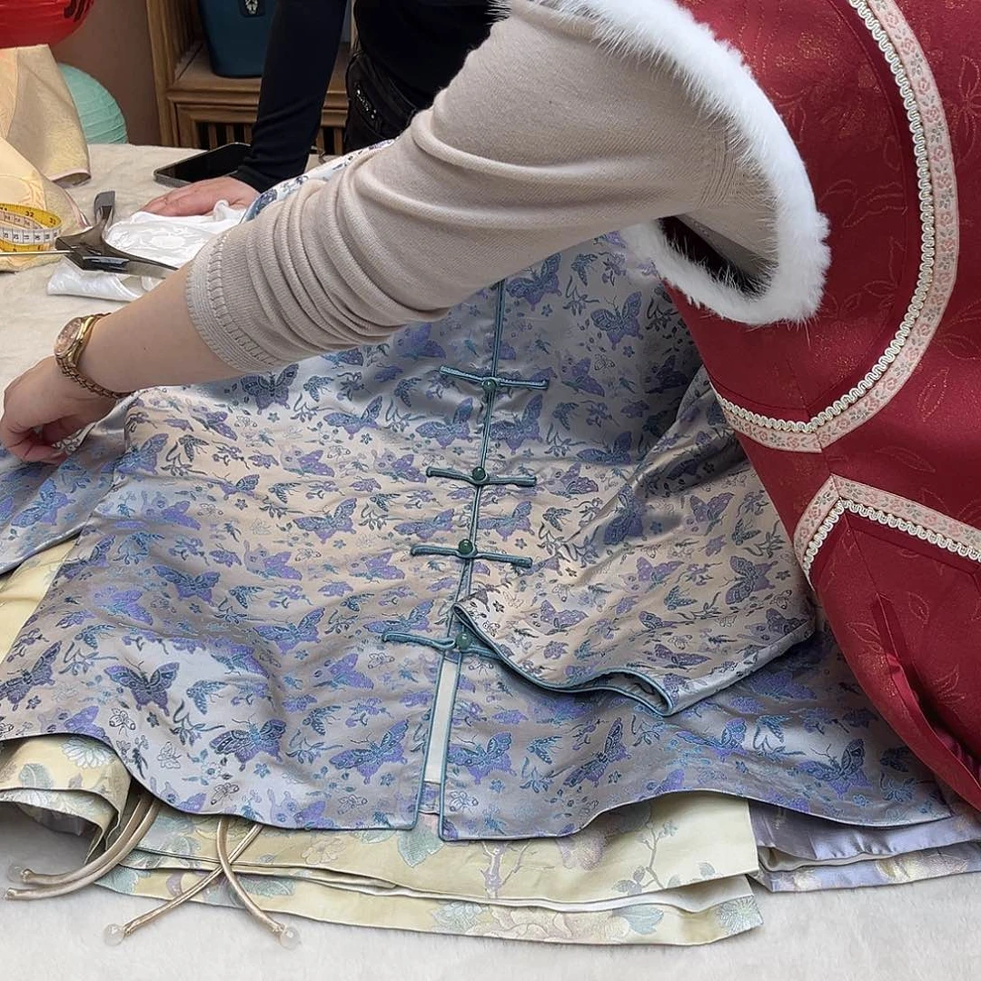 刺绣宋锦四季上衣L码