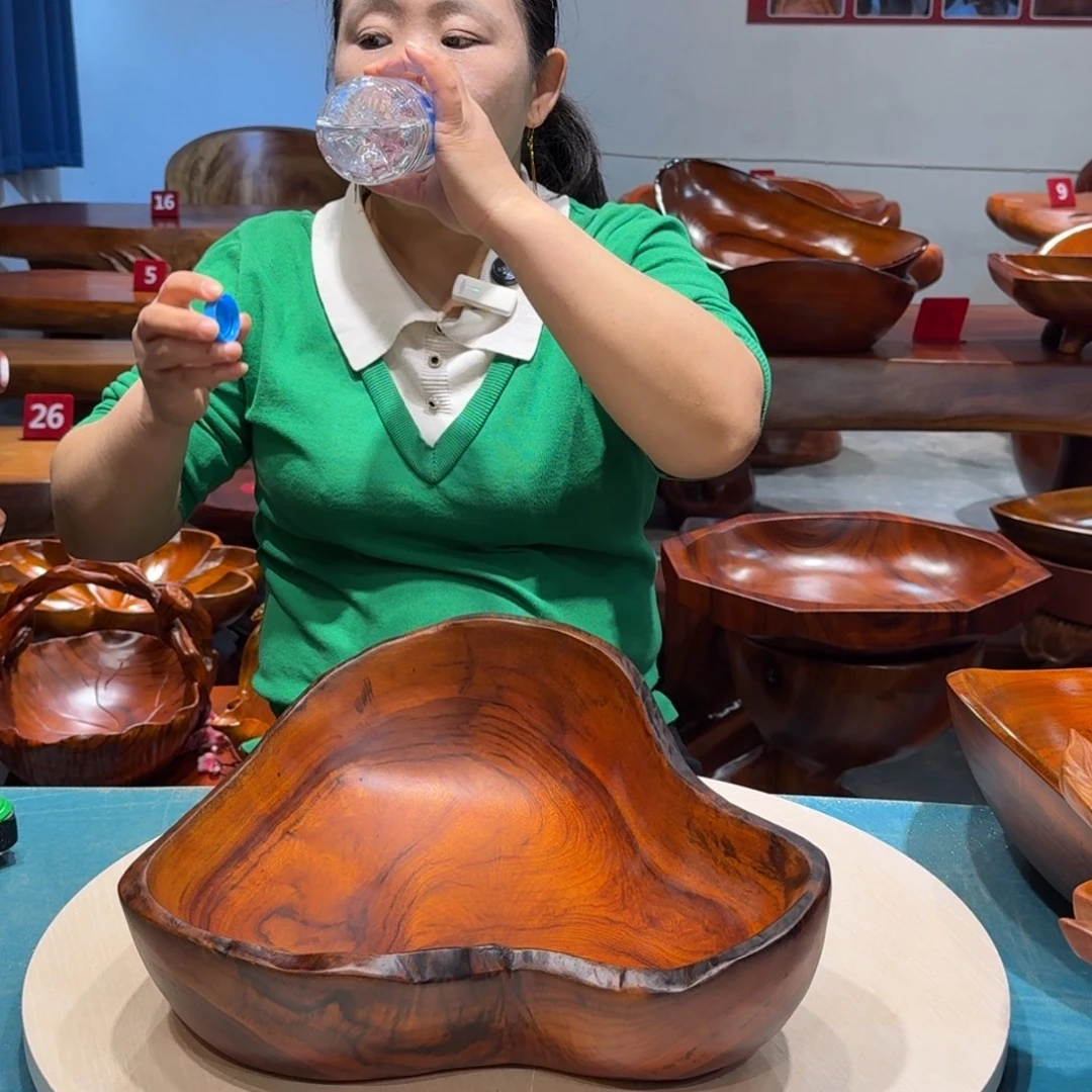 木手工果盘 香樟实木