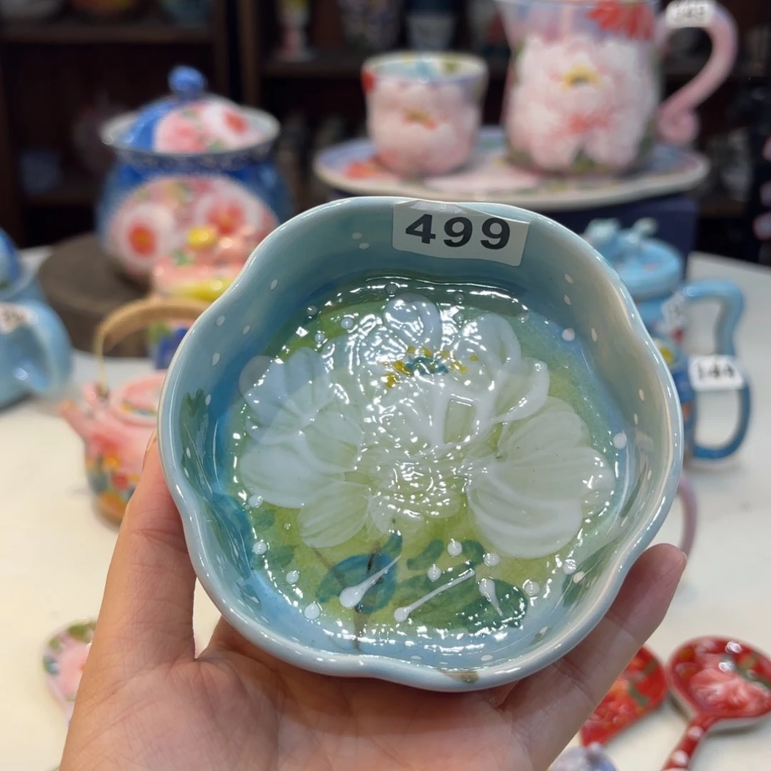 景德镇手绘高温釉下彩陶瓷茶具