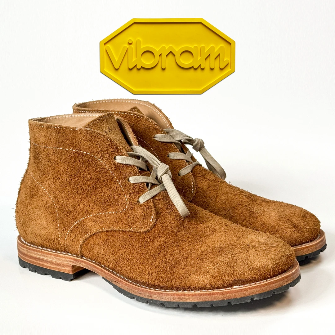 007翻毛中帮防水牛皮/Vibram底/固特异手工男士干净感痞帅男鞋