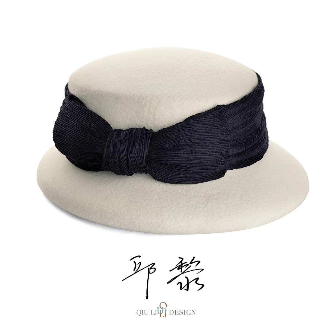 邱黎的帽子 · 优雅小女人的赫本蝴蝶结帽子55-58 1c489