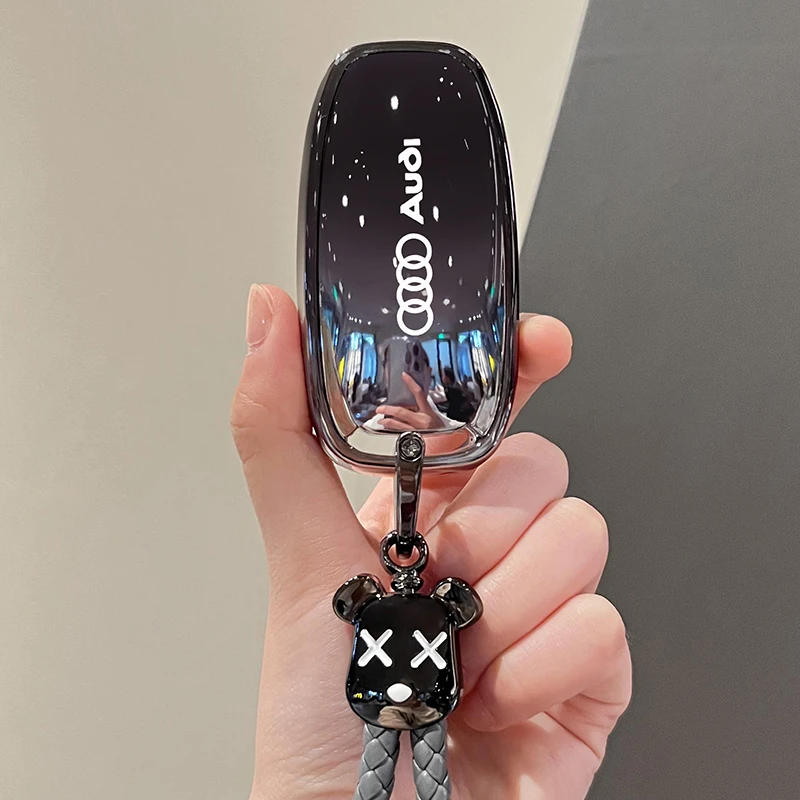 适用奥迪A6L钥匙套A4L/A5/A8全包A7/R8老款汽车扣保护壳男女士链