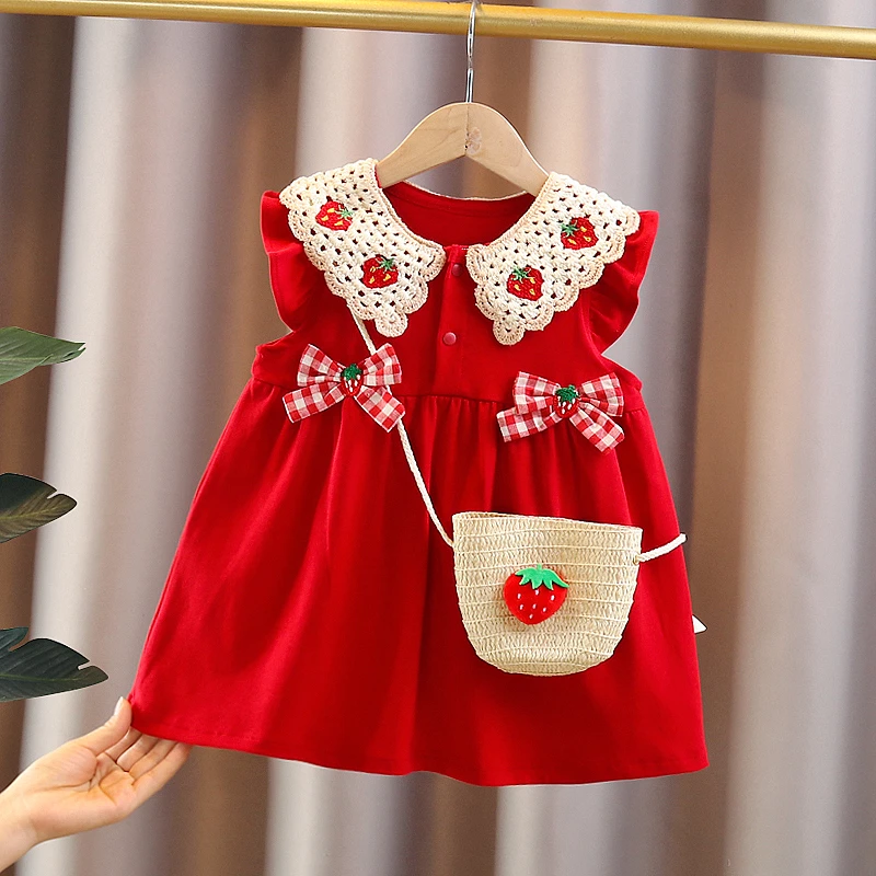 女童连衣裙夏装2025新款洋气婴儿裙子宝宝周岁礼服儿童公主裙夏季