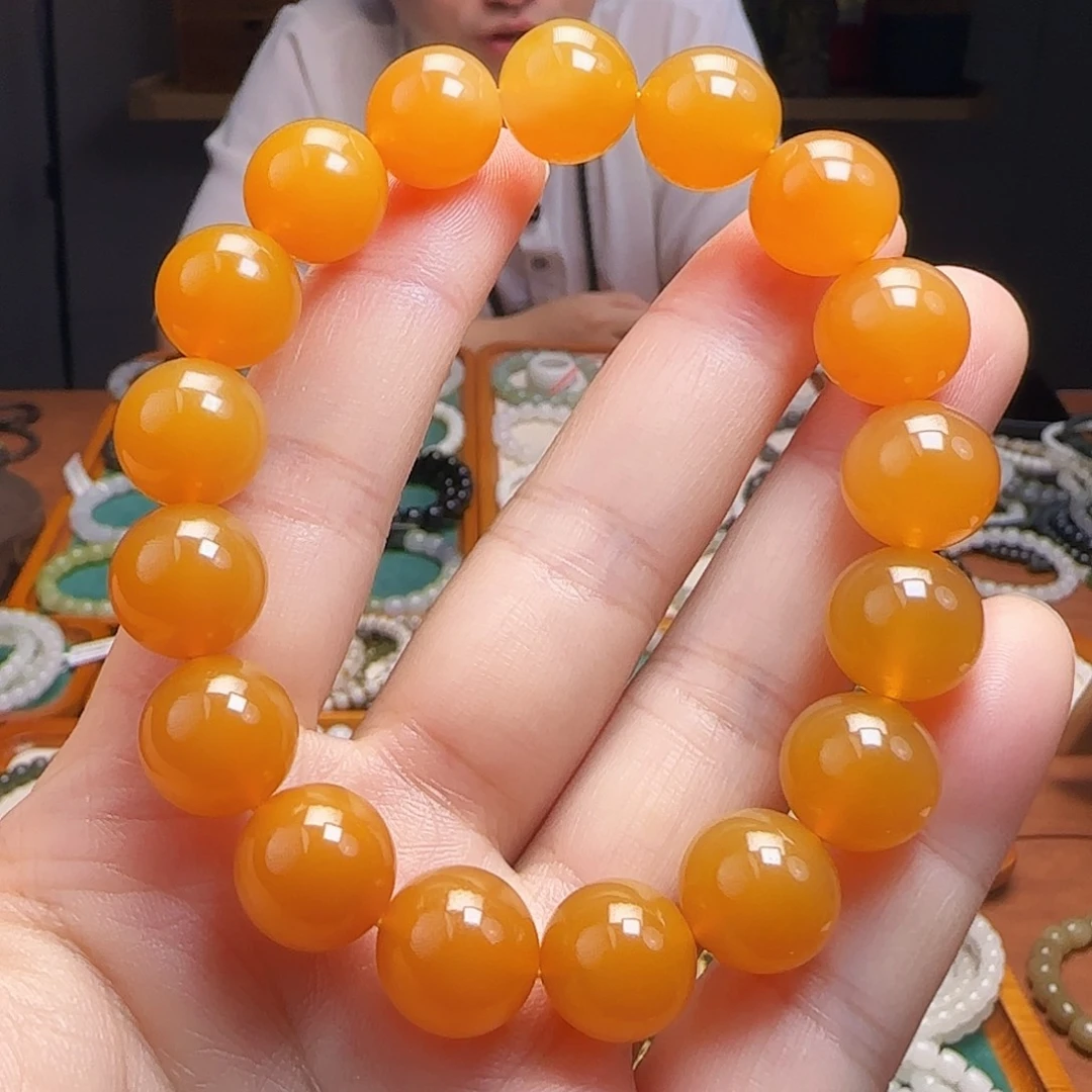 石英质玉（黄龙玉）未镶嵌手链