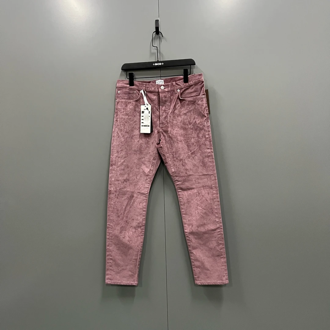 未使用 DIOR/迪奥 h913 粉色植绒修身长裤 28码 31码 008810