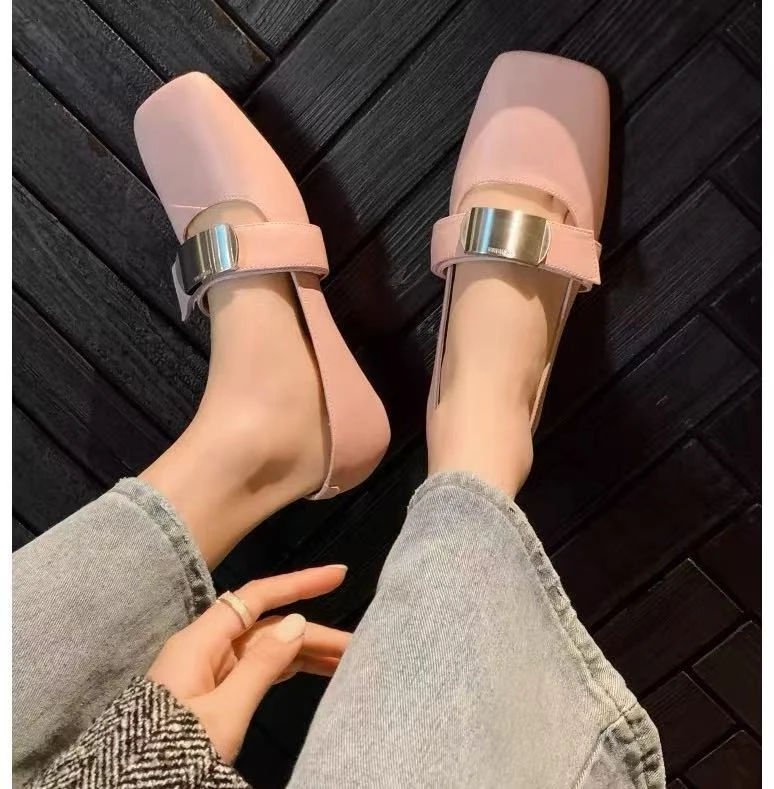 跟高2cm/165/方头玛丽珍浅口时尚百搭气质休闲法式休闲洋气单鞋女