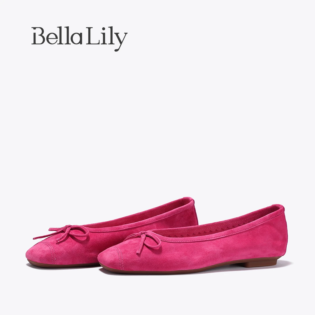 BellaLily2025夏季新款法式芭蕾舞鞋舒适平底一脚蹬软底玛丽珍鞋