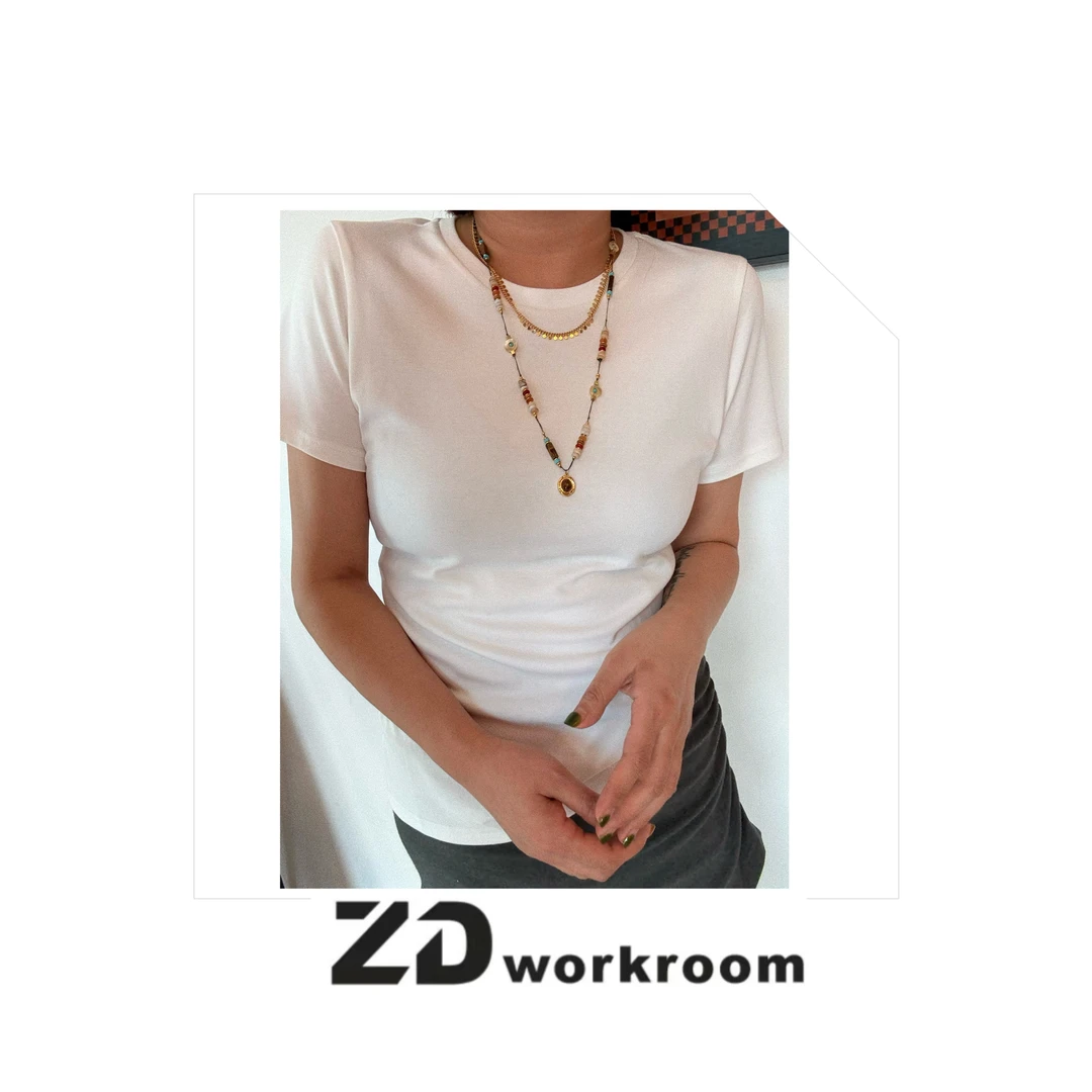 【Z.D/WORKROOM】 25/26早秋极简立体剪裁百搭修身T恤