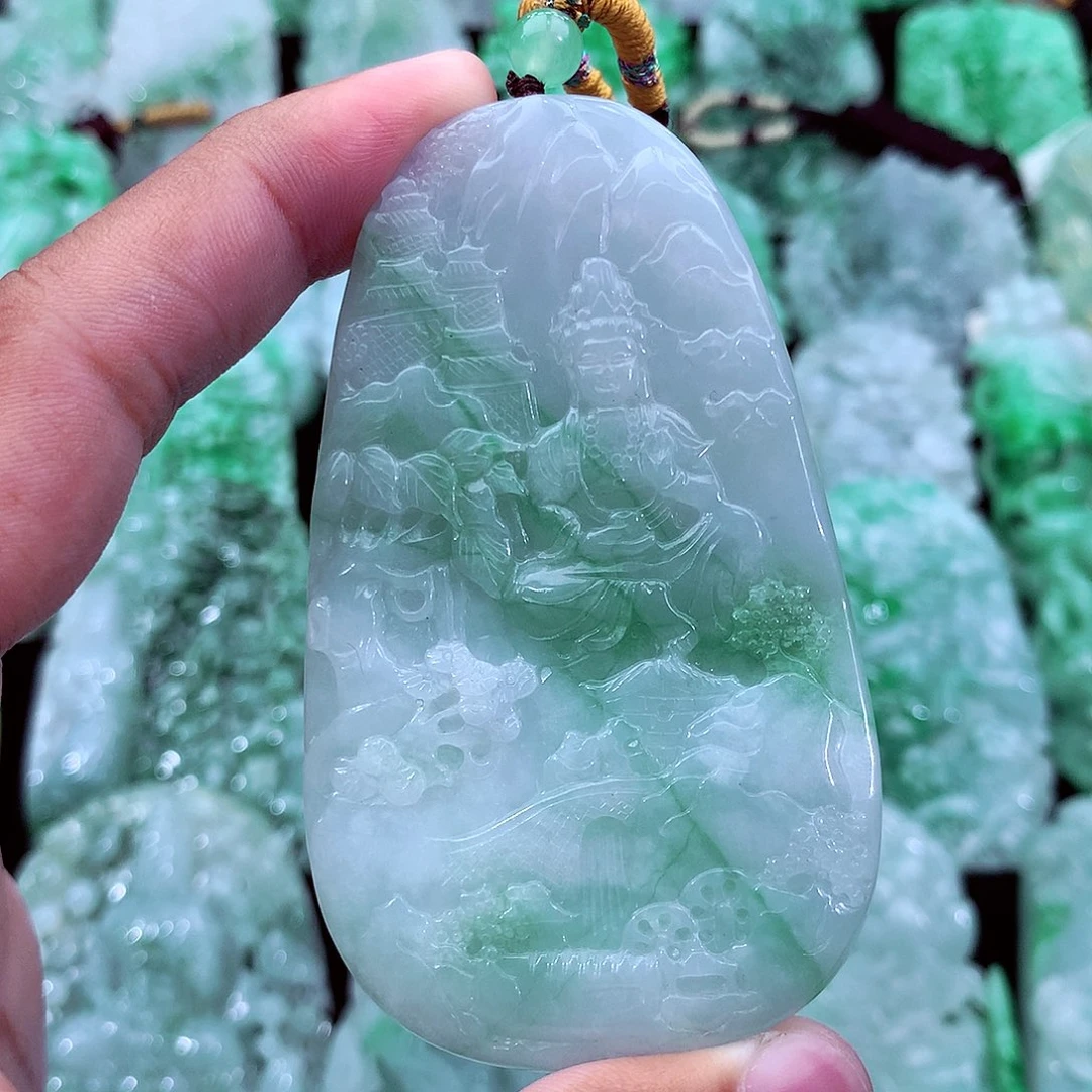 翡翠未镶嵌吊坠(不含链)