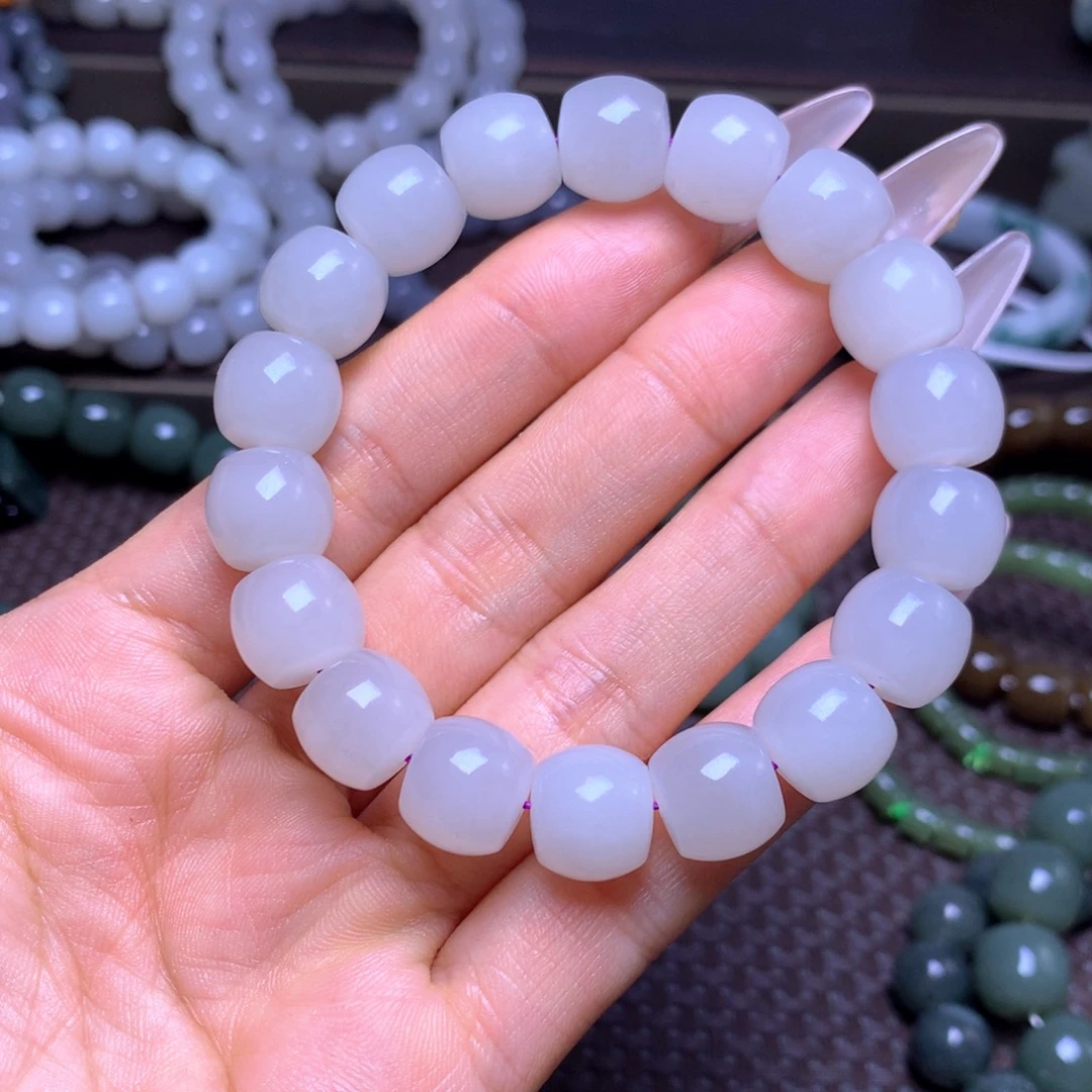 和田玉未镶嵌手串卡12