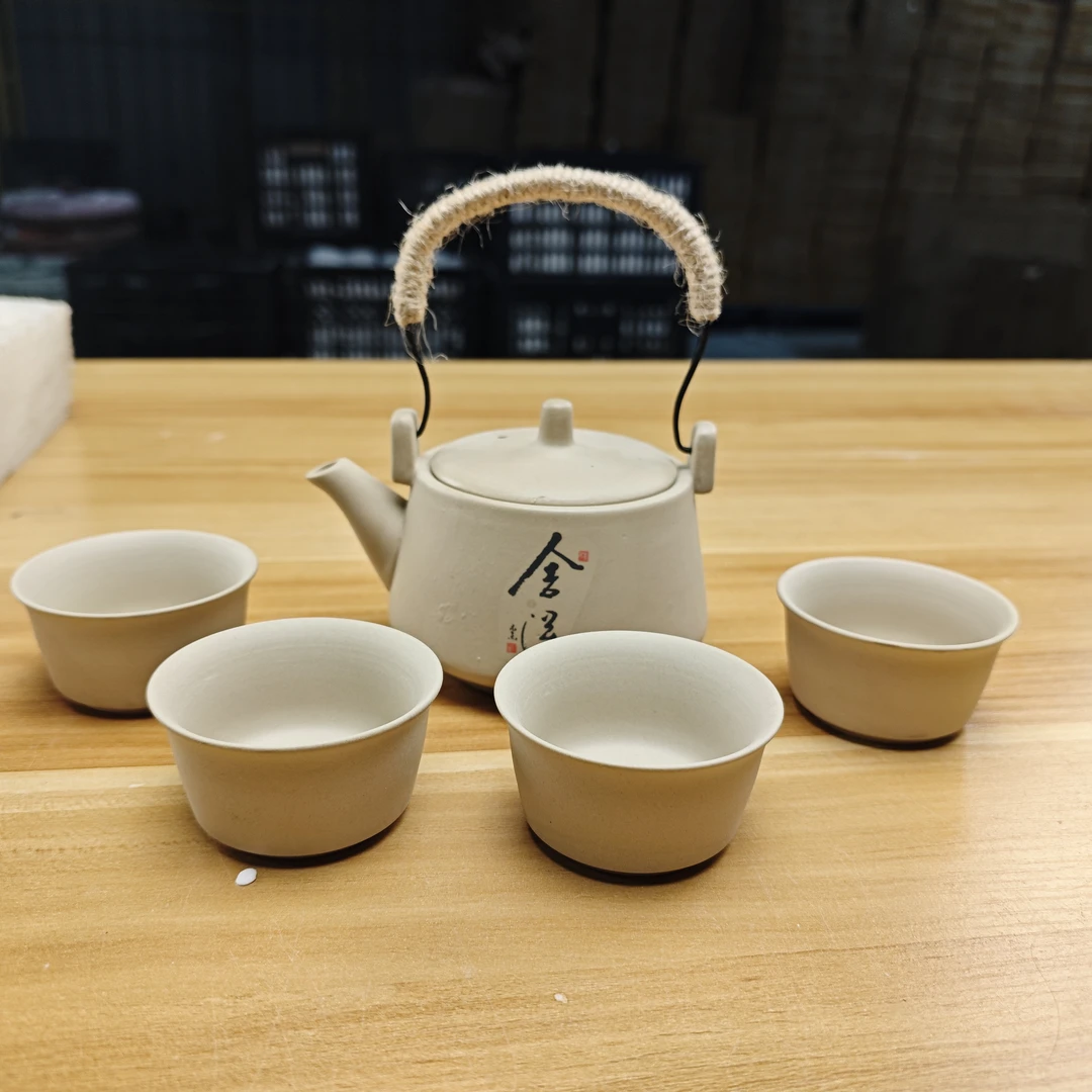 【闪购商品】舍得粗陶提梁壶1壶4杯ZHZ0751