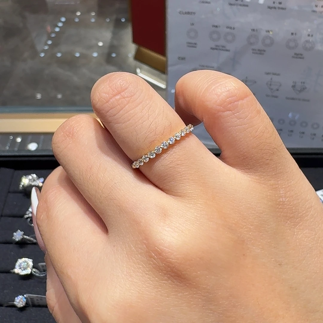 实验室培育钻石18K金镶嵌