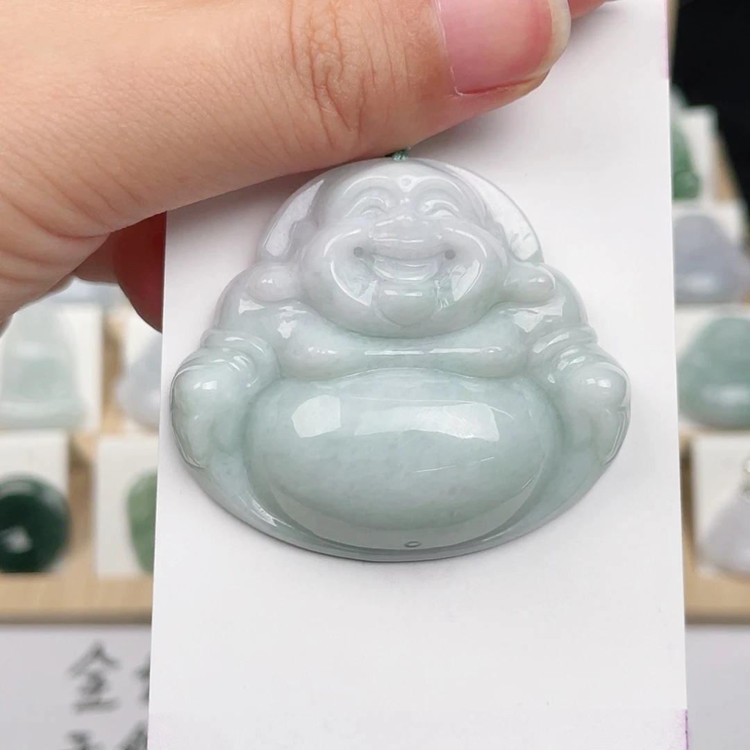 翡翠未镶嵌颈饰佛公