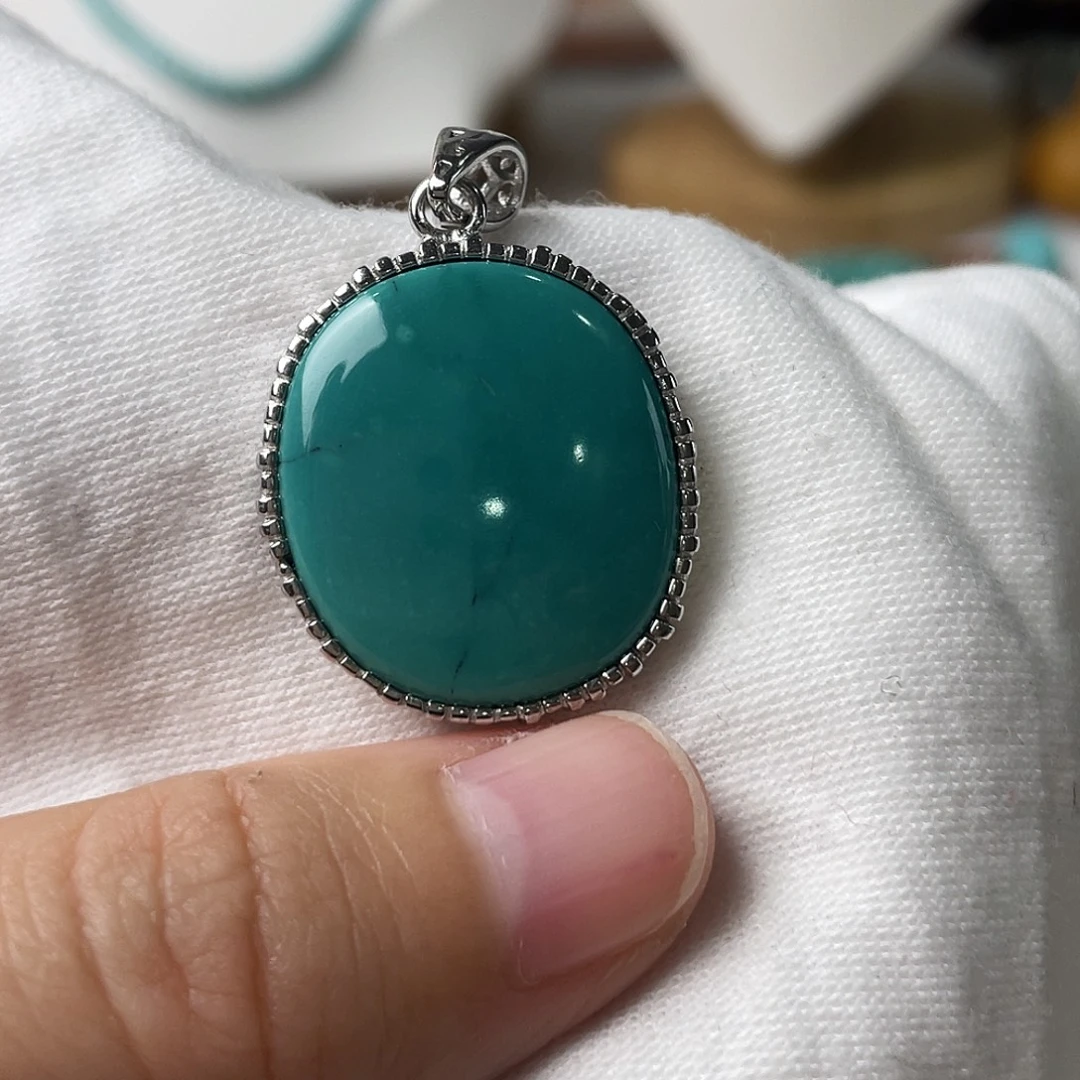 绿松石银S925镶嵌配饰
