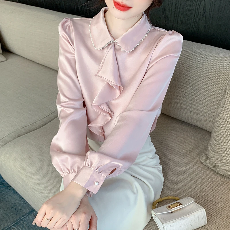 双11衬衣女2025新款宽松显瘦休闲法式百搭长袖衬衫