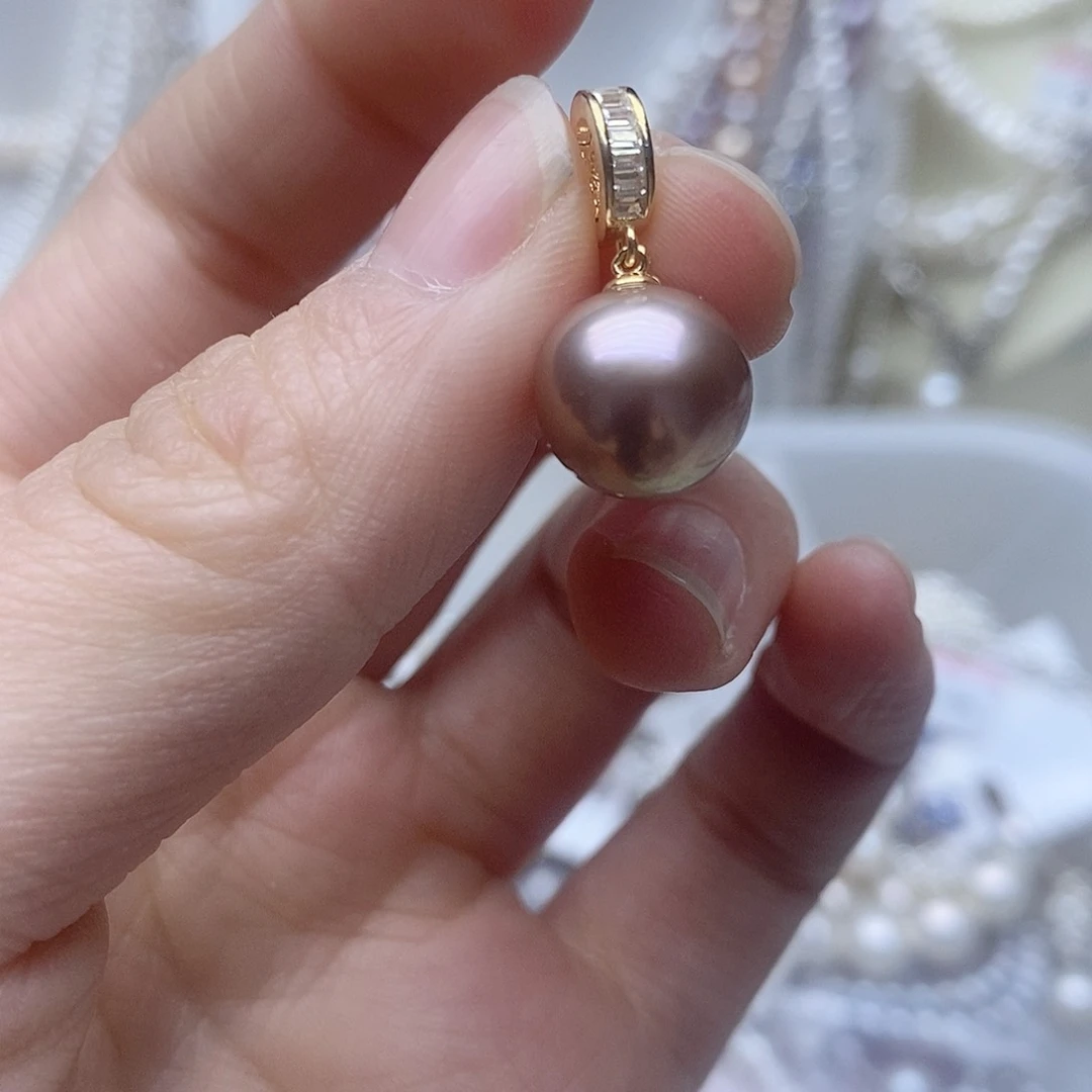 银S925镶嵌吊坠淡水珍珠