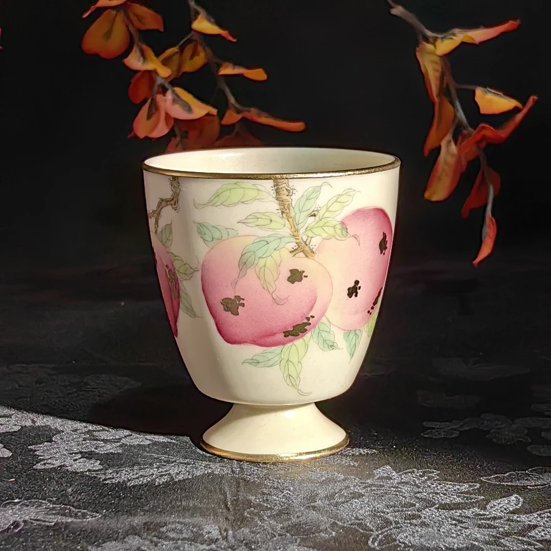 了物 粉桃凝瑞高足杯 LW262