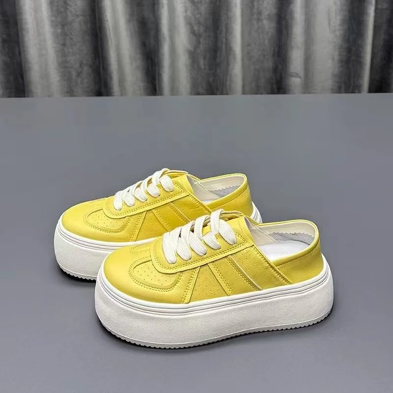 美红家    春夏百搭厚底增高两穿板鞋