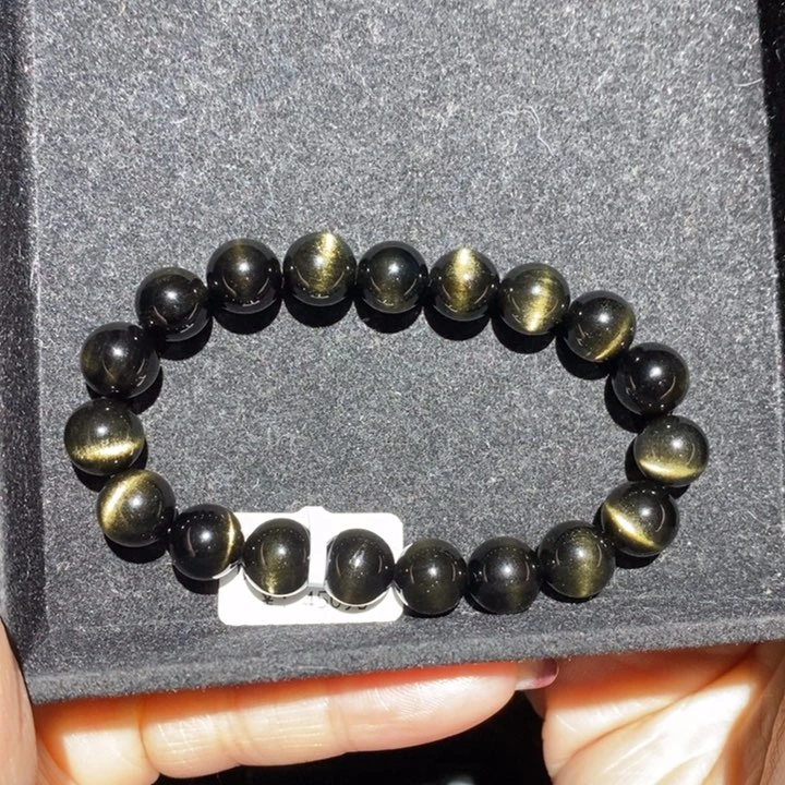 黑曜岩手链未镶嵌天**蝶