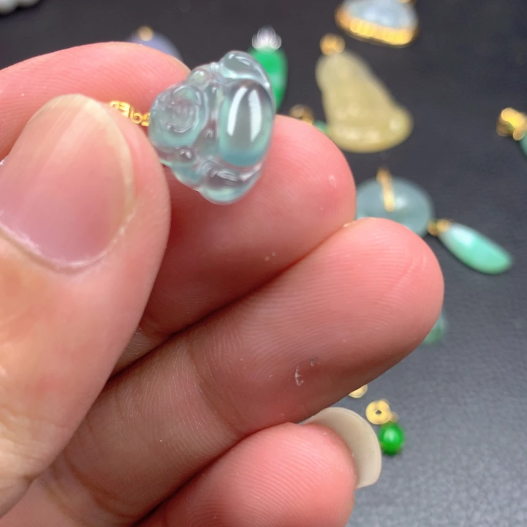 【闪购商品】翡翠18K金镶嵌颈饰翡翠