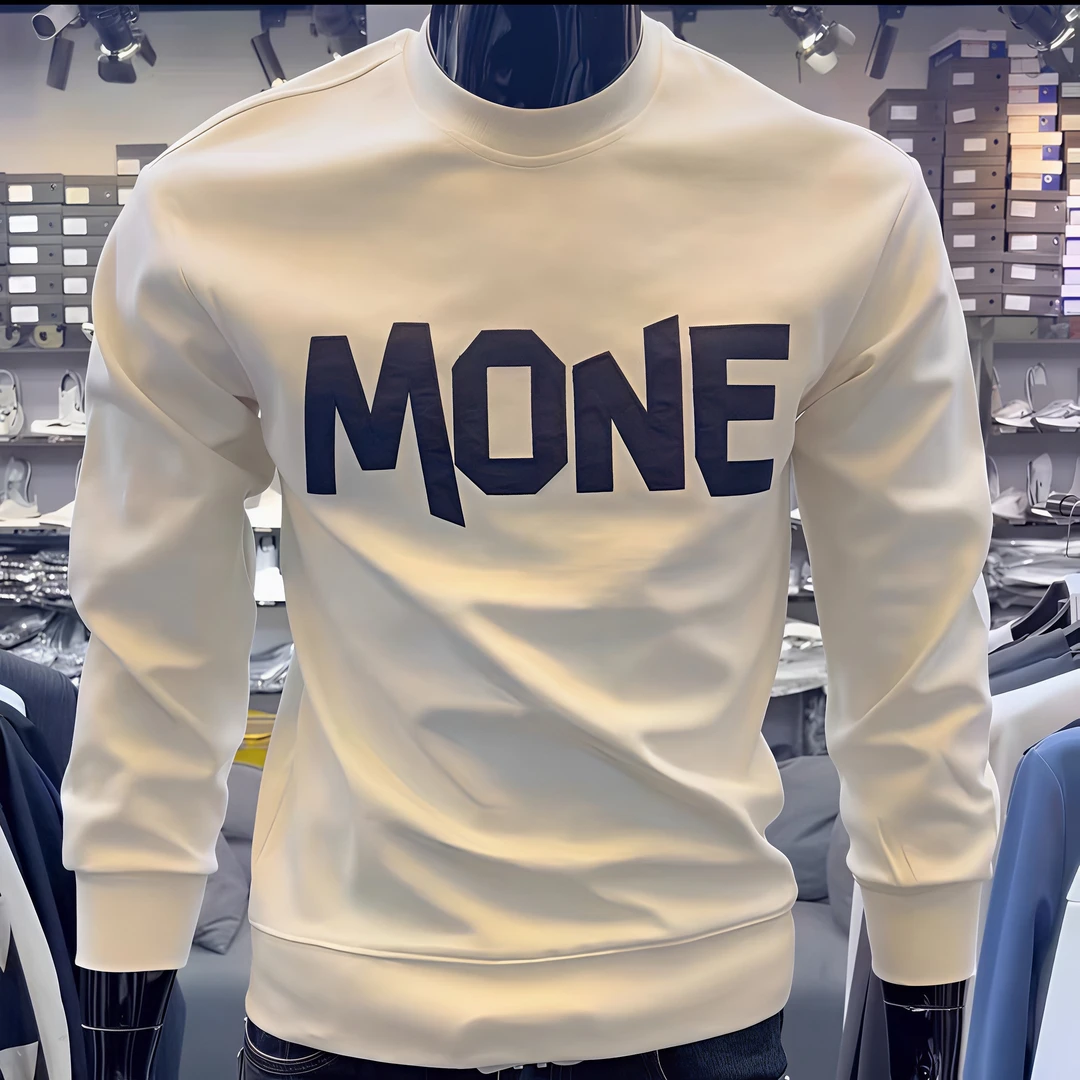 男士秋冬装男款2025新款爆款字母创意印花卫衣时尚长袖百搭打底衫