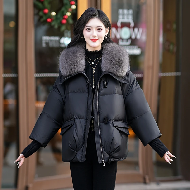 冬季短款羽绒服时尚加厚保暖减龄宽松羽绒服女