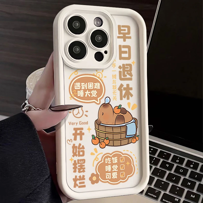 卡皮早日退休适用iphone16苹果手机壳15promax金刚砂1413全包1211