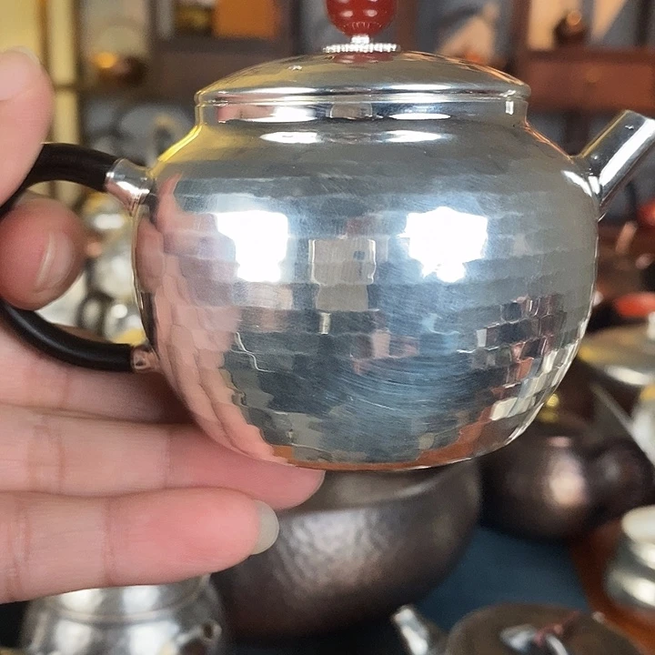用***4手工制作紫铜壶工艺