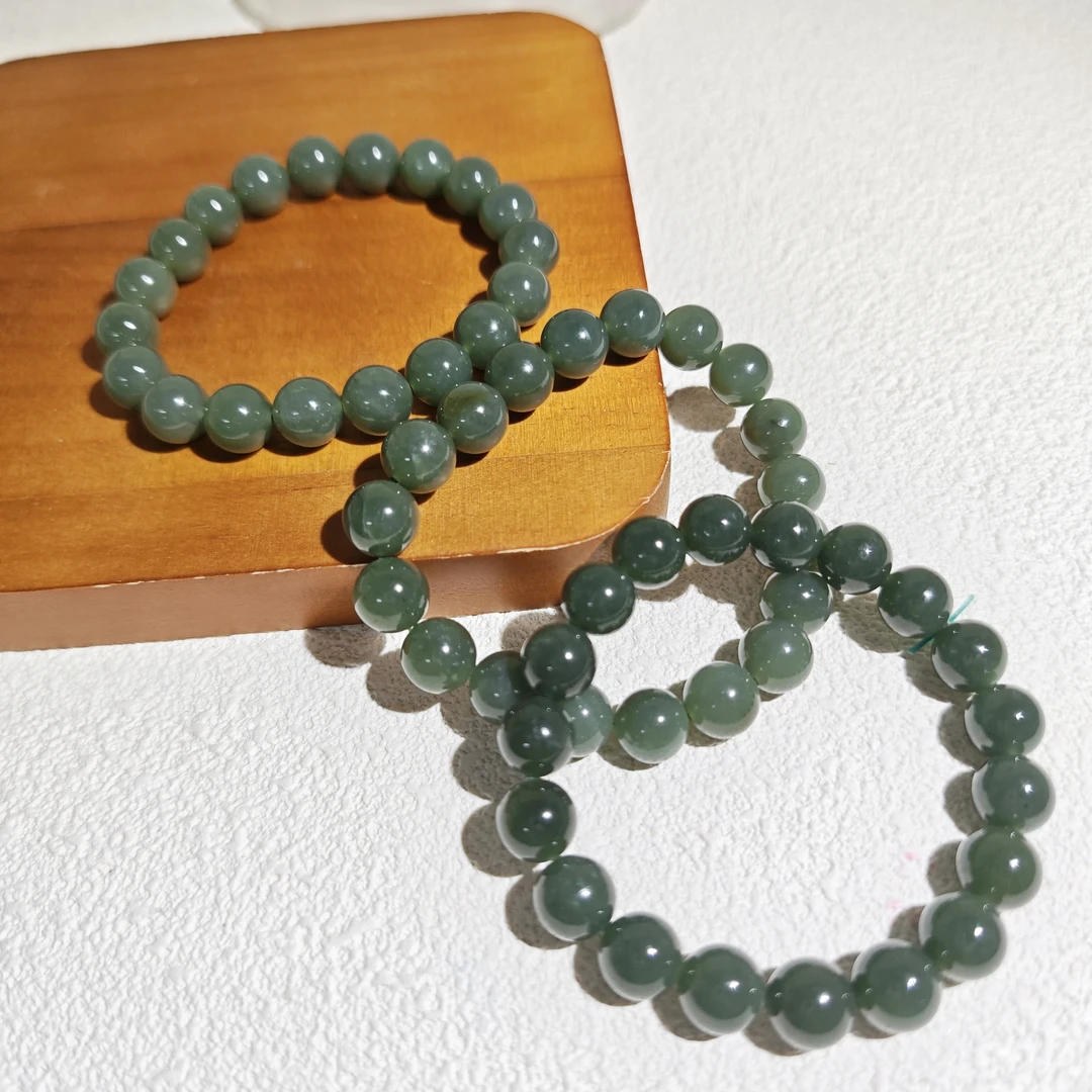 天然和田玉 带糖卡10玉手串多样性发货 拍一发一 H653
