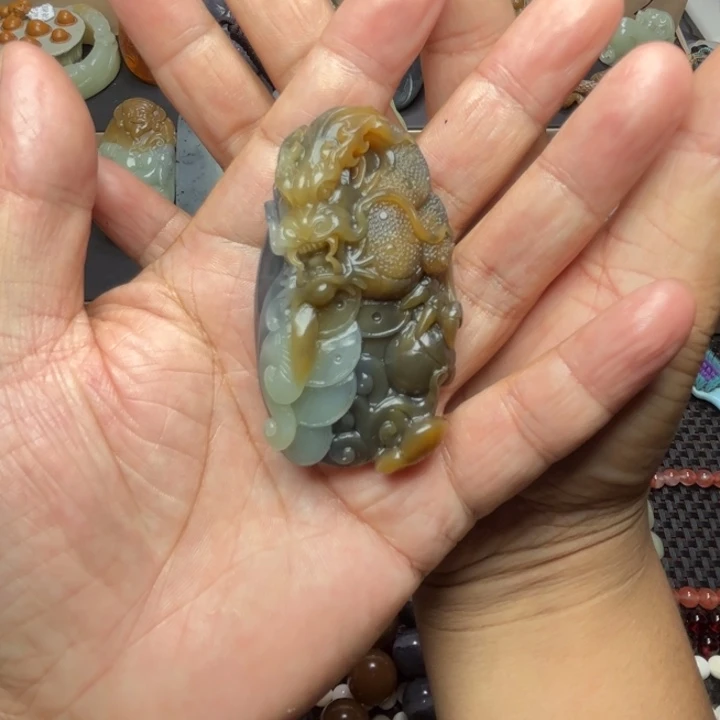 和田玉未镶嵌吊坠(不含链)