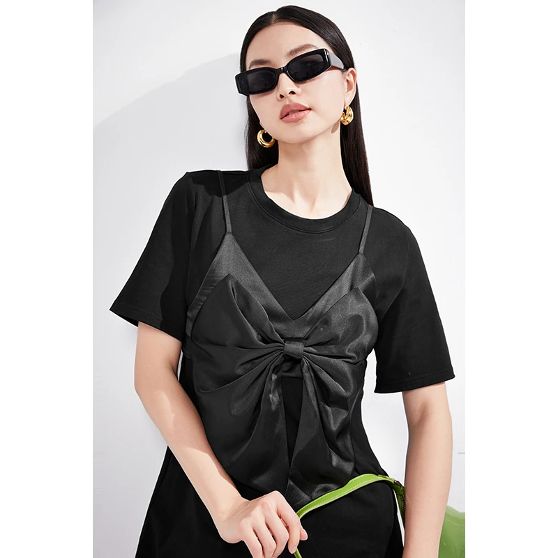 【贤哥粉丝专享】MOFAN摩凡夏新款活性黑连衣裙MF2084