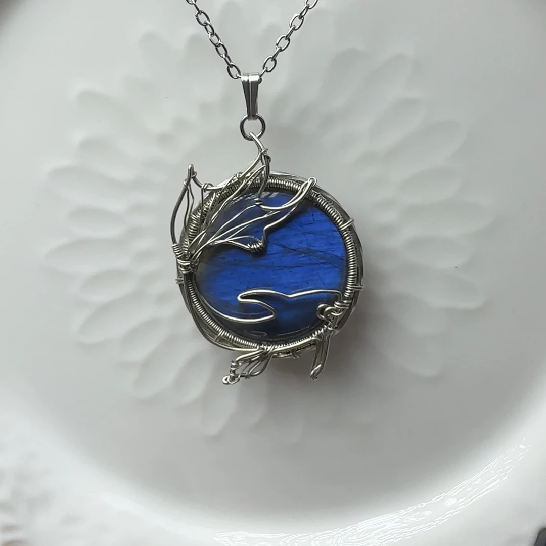 钛钢项链 手工制作《游鱼归海》海洋风项链