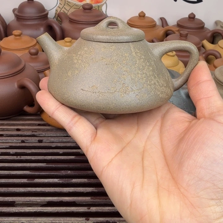 紫砂茶壶150cccc青将坡子冶石瓢