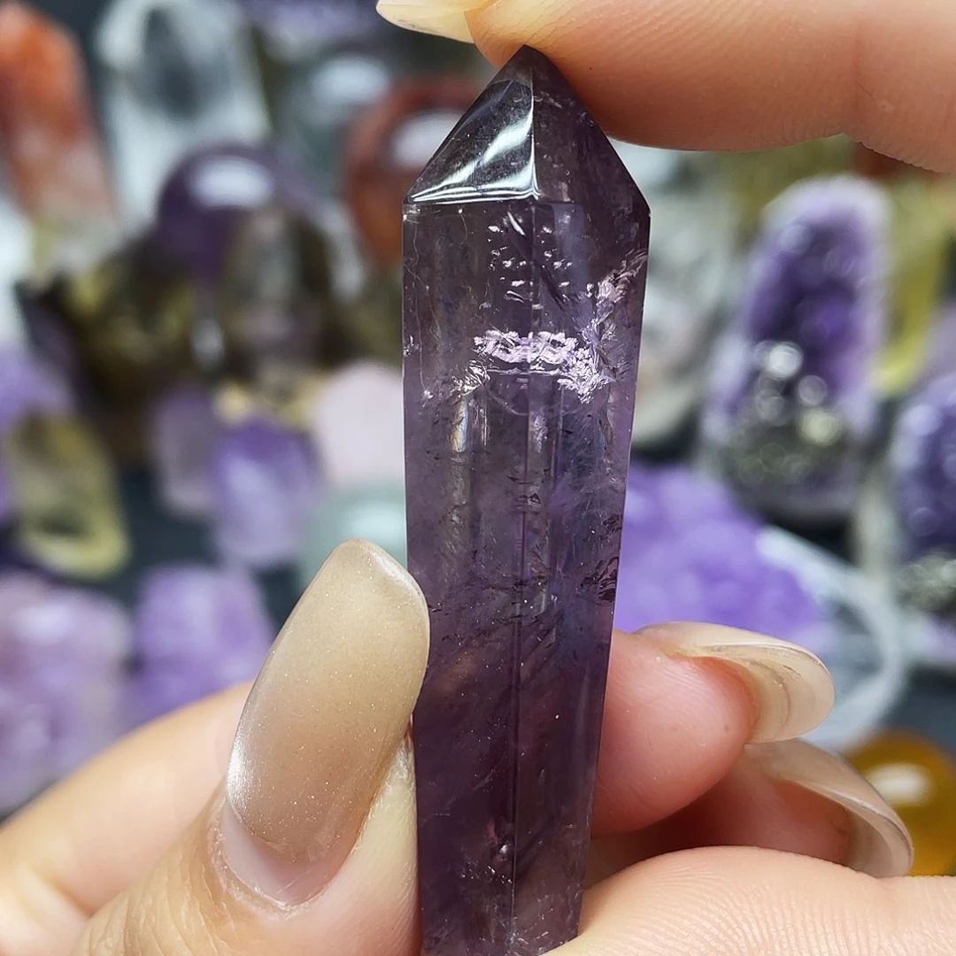 未镶嵌水晶珠宝半成品78紫水晶权杖