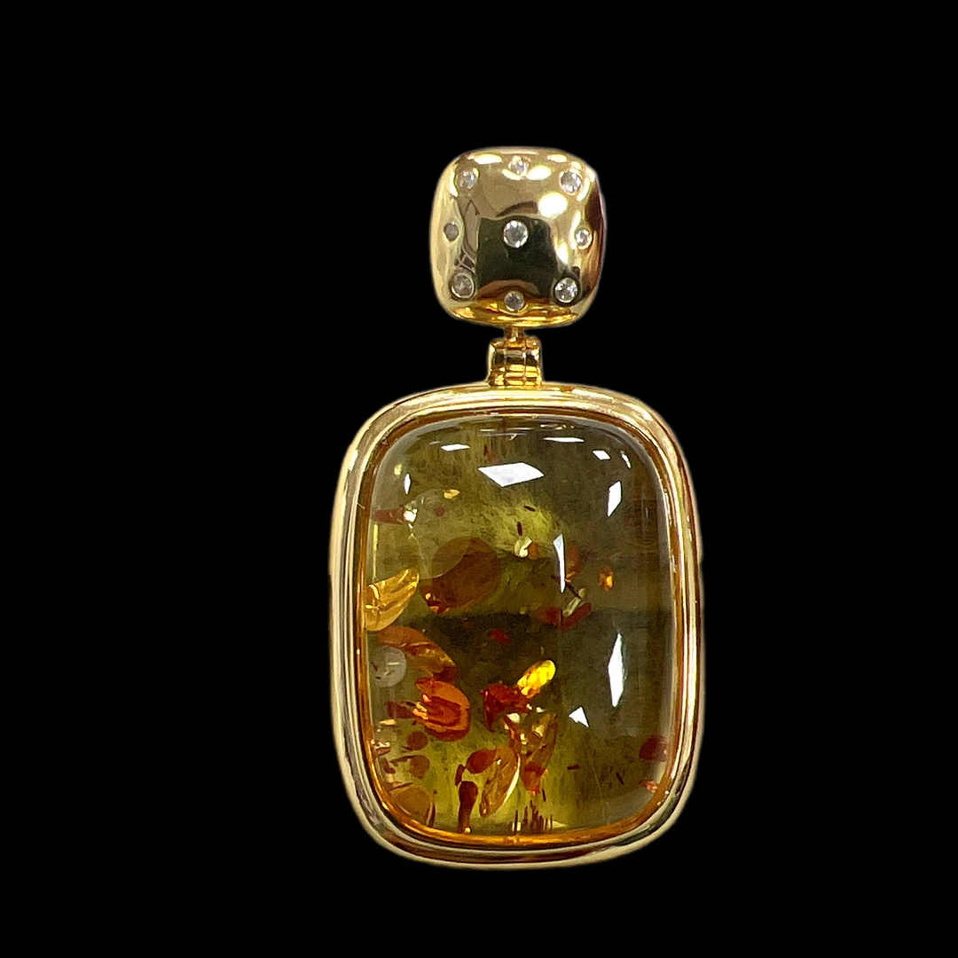 N0228花珀吊坠多样性发一