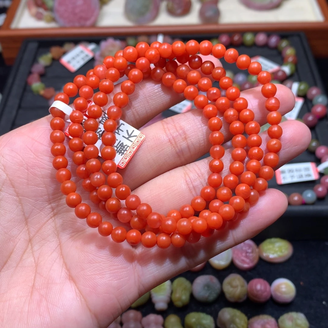 南红玛瑙未镶嵌手链5+