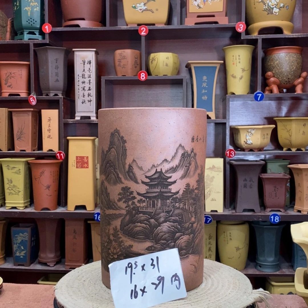 紫砂艺术紫砂花盆