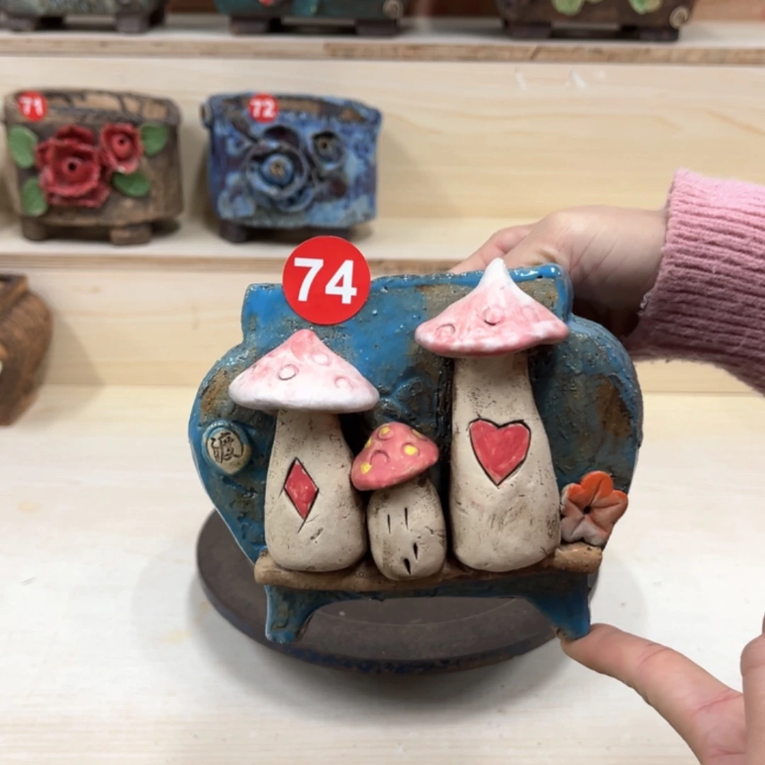 【闪购商品】紫砂花盆 74内口 8.5×8外高12