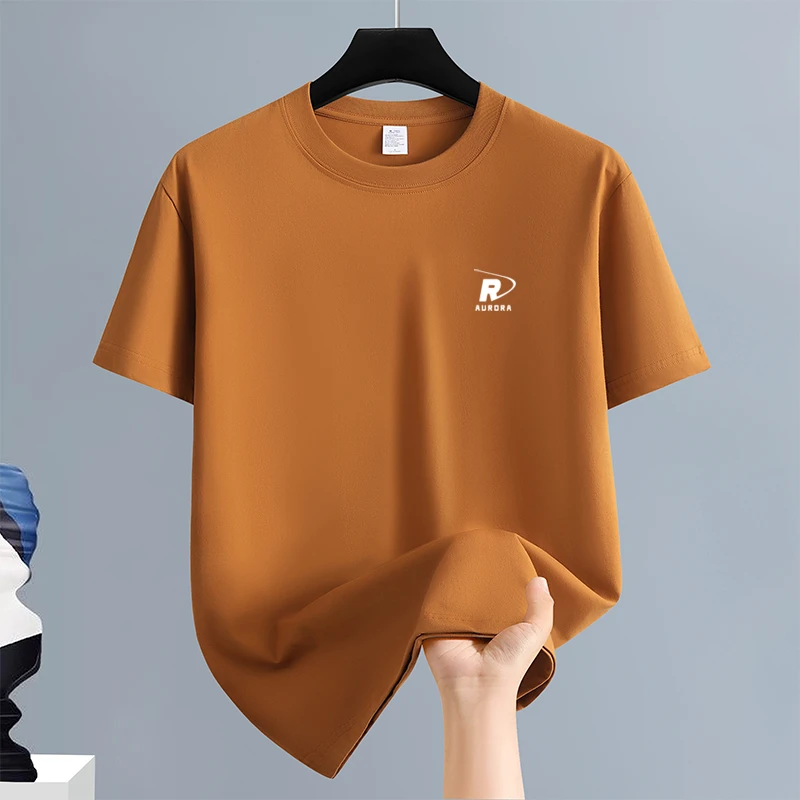 【4 9任选二件】220G重磅纯棉短袖t恤男士半袖宽松大码印花上衣潮